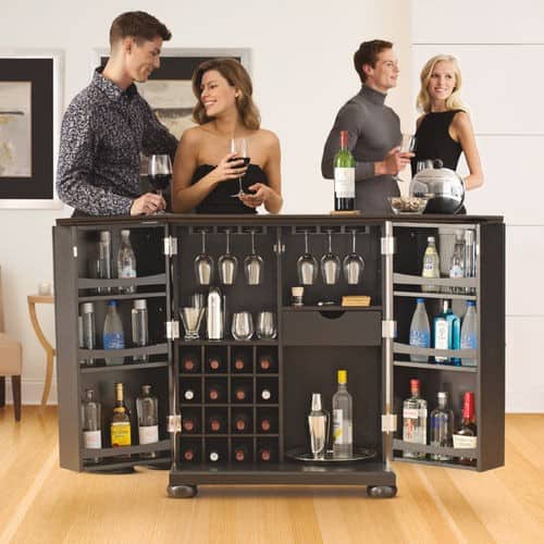 Alexandria Expandable Home Bar Liquor Cabinet #homebar #homebarliquorcabinet